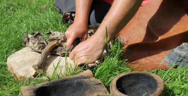 bowl skin making prehistoric tools